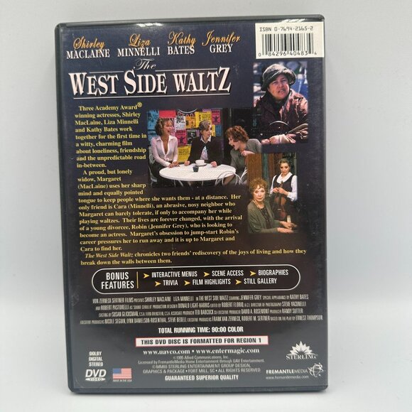 The West Side Waltz 1995 DVD Shirley MacLaine Liza Minnelli Drama Movie - Picture 2 of 3